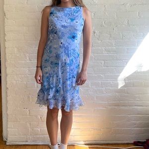 Vintage True Y2K Blue Floral Dress